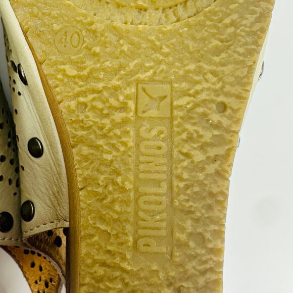 Pikolinos Women's Benissa Smoke Leather Wedge Sandals 868-9342 Size 40/ 9-9.5 US - Picture 11 of 12